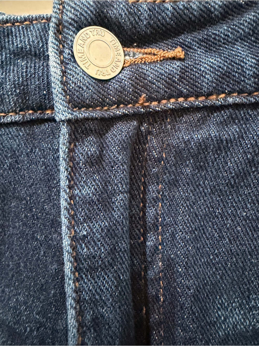Time and Tru Dark Indigo Distressed Jean Shorts - Picture 4 of 8